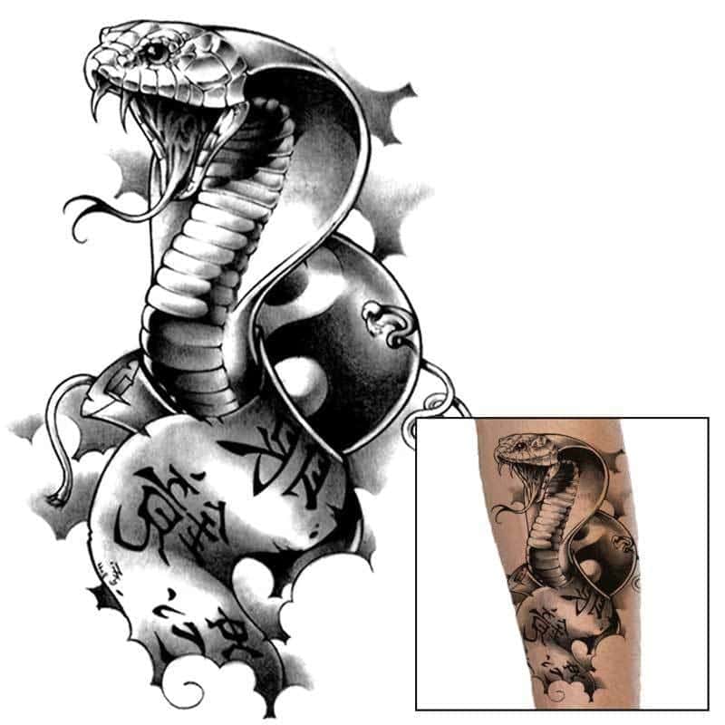 Orm Tatuering Naja (Temporär)