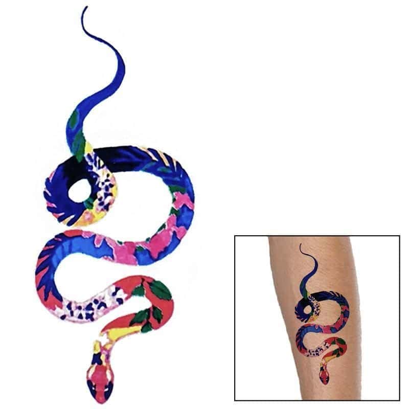 Orm Tatuering Akvarell (Temporär)