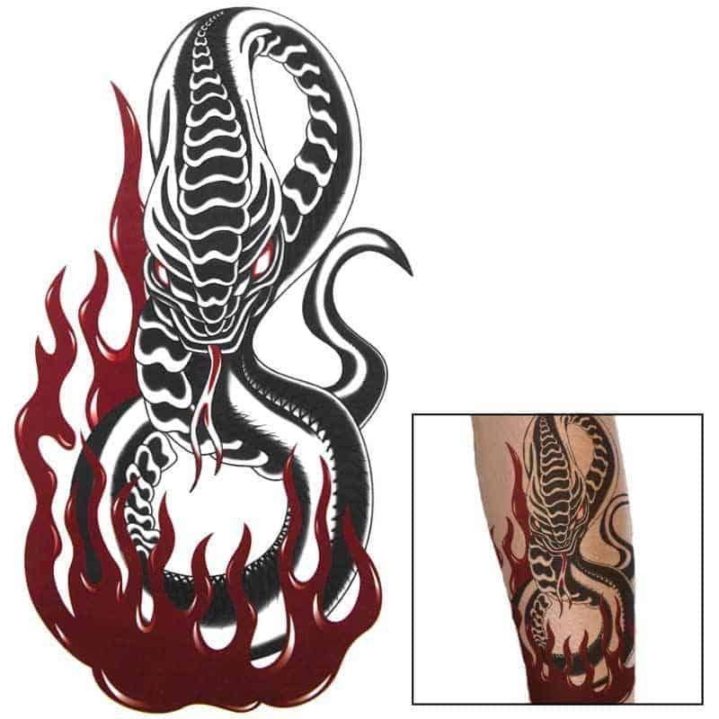 Orm Tatuering Eld (Temporär)