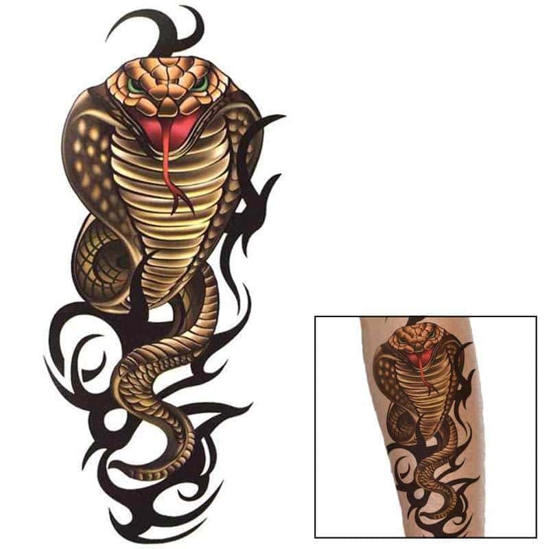 Orm Tatuering Tribal Vipera (Temporär)