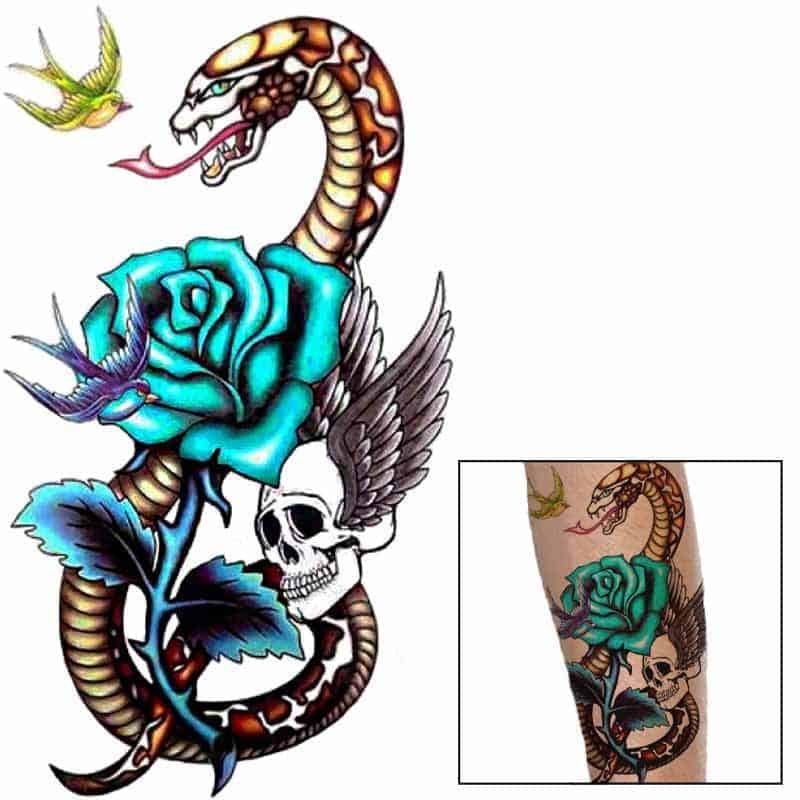 Orm Tatuering Återfödelse (Temporär)