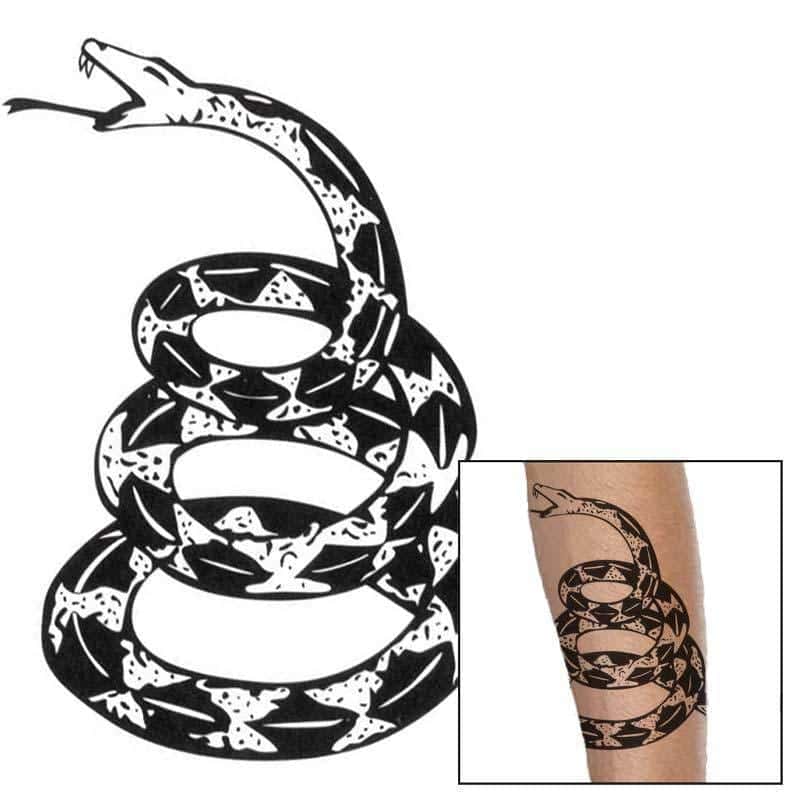 Orm Tatuering Trampa Inte På Mig (Temporär)