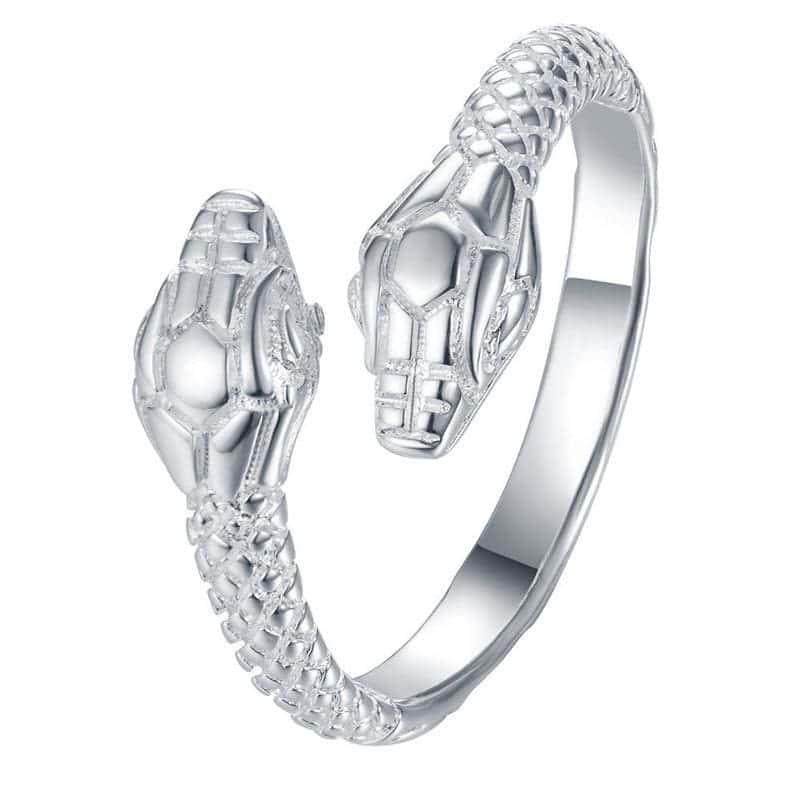 Ormring Två Huvuden (Silver)