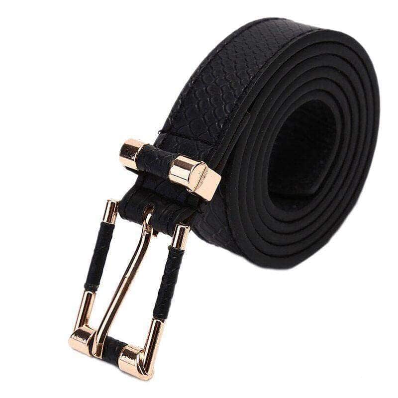 Orm Bälte Elegant Svart (Läder)