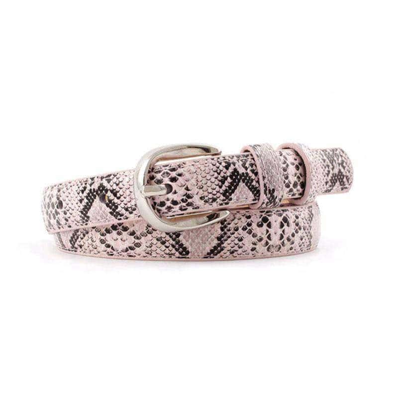 Orm Bälte Rosa Python (Läder)