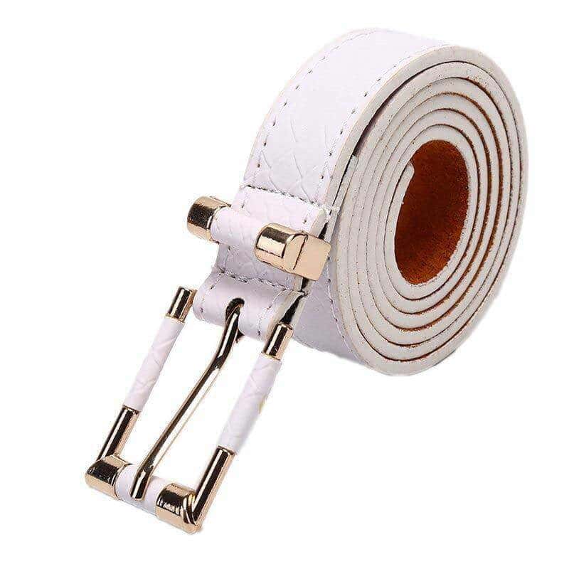 Orm Bälte Elegant Vit (Läder)
