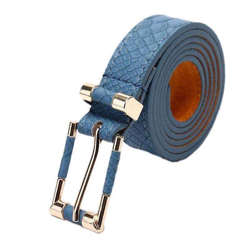 Orm Bälte Elegant Blå (Läder)