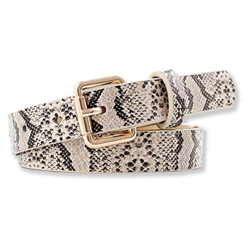 Orm Bälte Beige Python (Läder)