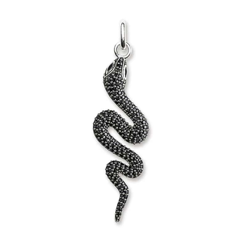 Orm Halsband Svart Mamba (Silver)