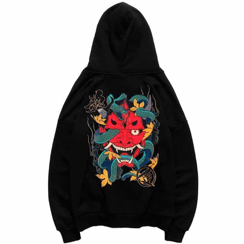 Orm Print Tröja Hoodie Hannya