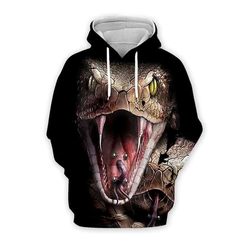 Orm Print Tröja Hoodie Naja